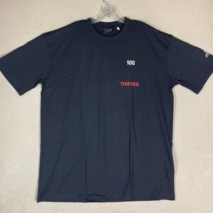 100 Thieves Tee Mens 2XL Black Numbers Collection Short Sleeve Crew Neck T-Shirt